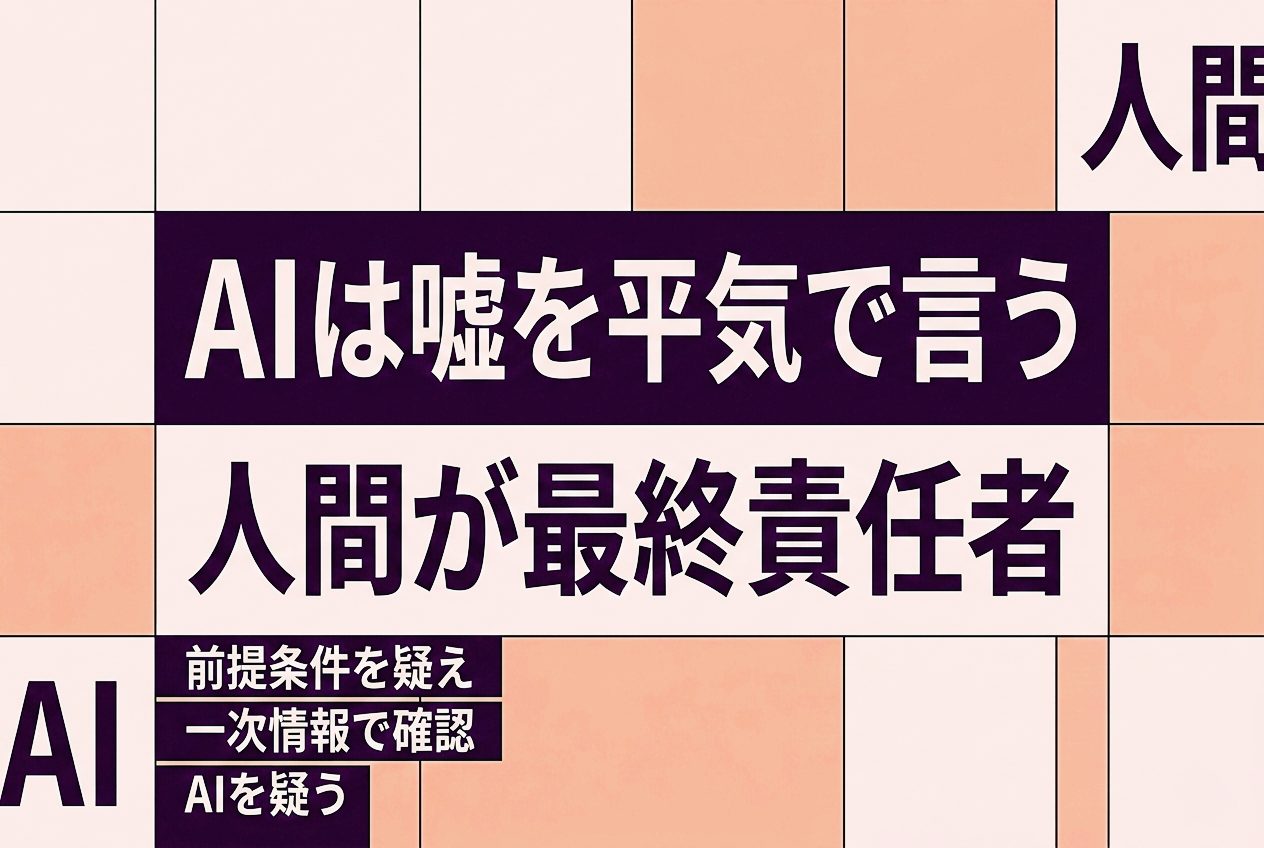 気をつけろ！AIは間違いを平気で言う｜生成AIの嘘と正しい付き合い方 | 杉山宣嗣