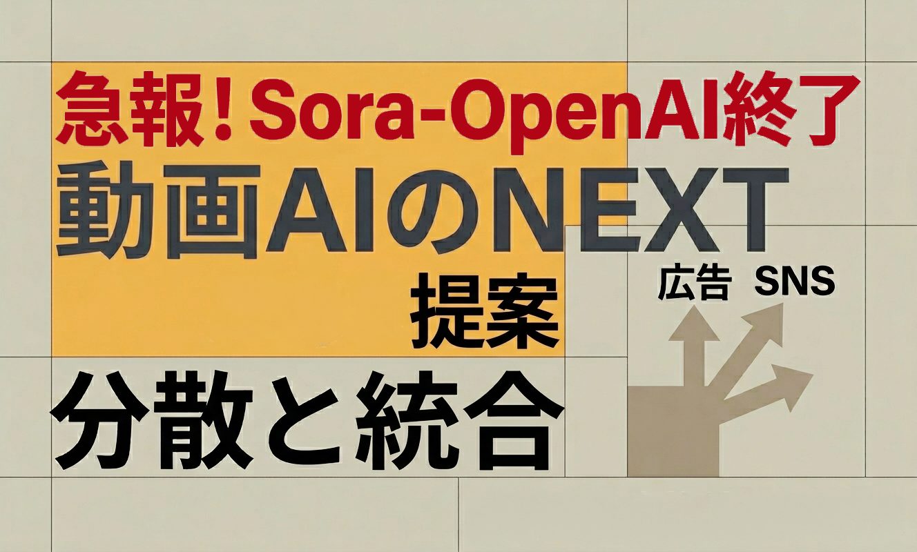 Sora終了 緊急提案 動画AIの次 | 杉山宣嗣
