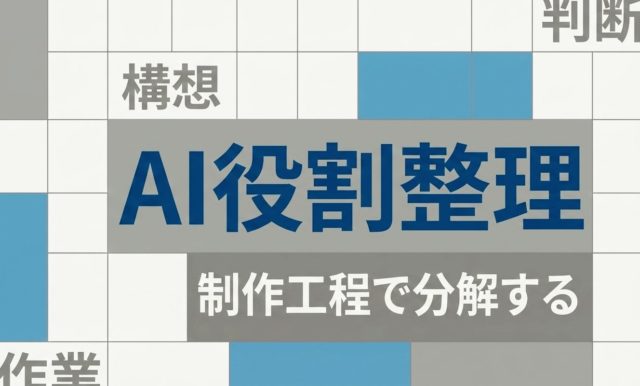ビジュアル制作AI役割整理 | Sugiyama Nobutsugu