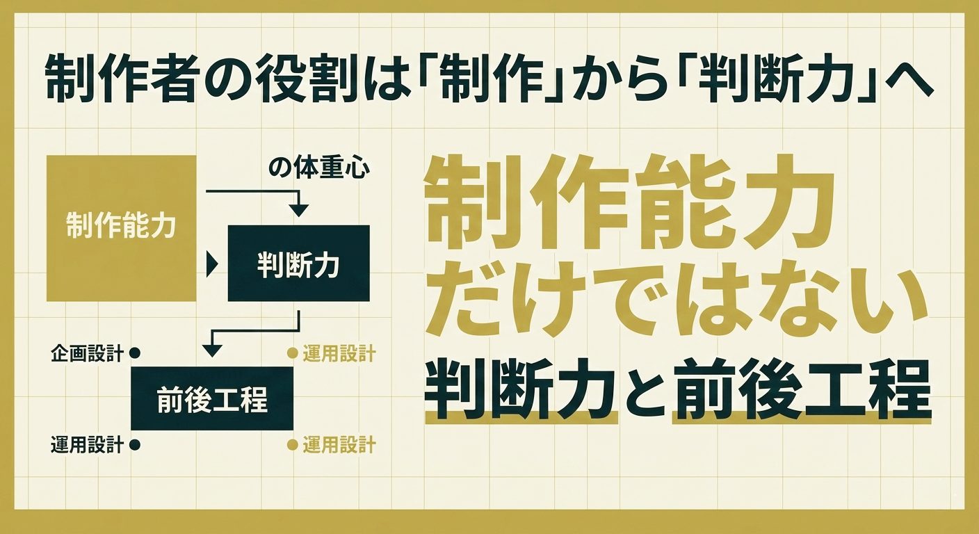 制作者の仕事が制作だけでは完結しなくなった理由 | Sugiyama Nobutsugu